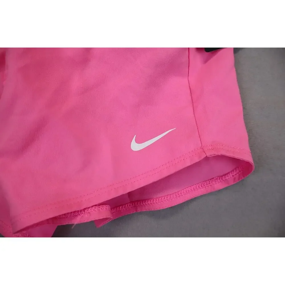 NEW Nike Girls Toddler Dri Fit Pink Glow Woven Athletic Shorts Size 4T